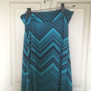 Chevron print maxi skirt